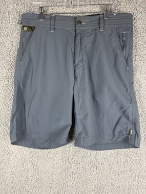 Howler Brothers Horizon Hybrid Shorts Men 33 Gray Nylon Drawstring 10" Hiking